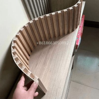 picture of Bendable NEW DESIGN WPC WOOD PVC Panel Curved surface Office Building WPC Wall Panels for Interior Decorative wall