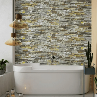 picture of Premium Large Natural Stone Pennine 1.0m x 2.4m Shower Panel